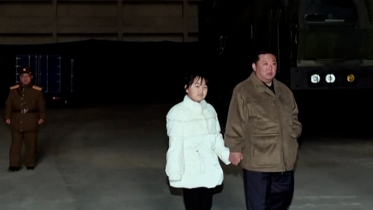 North Korean leader Kim Jong-un’s daughter seen for first time at ballistic missile test